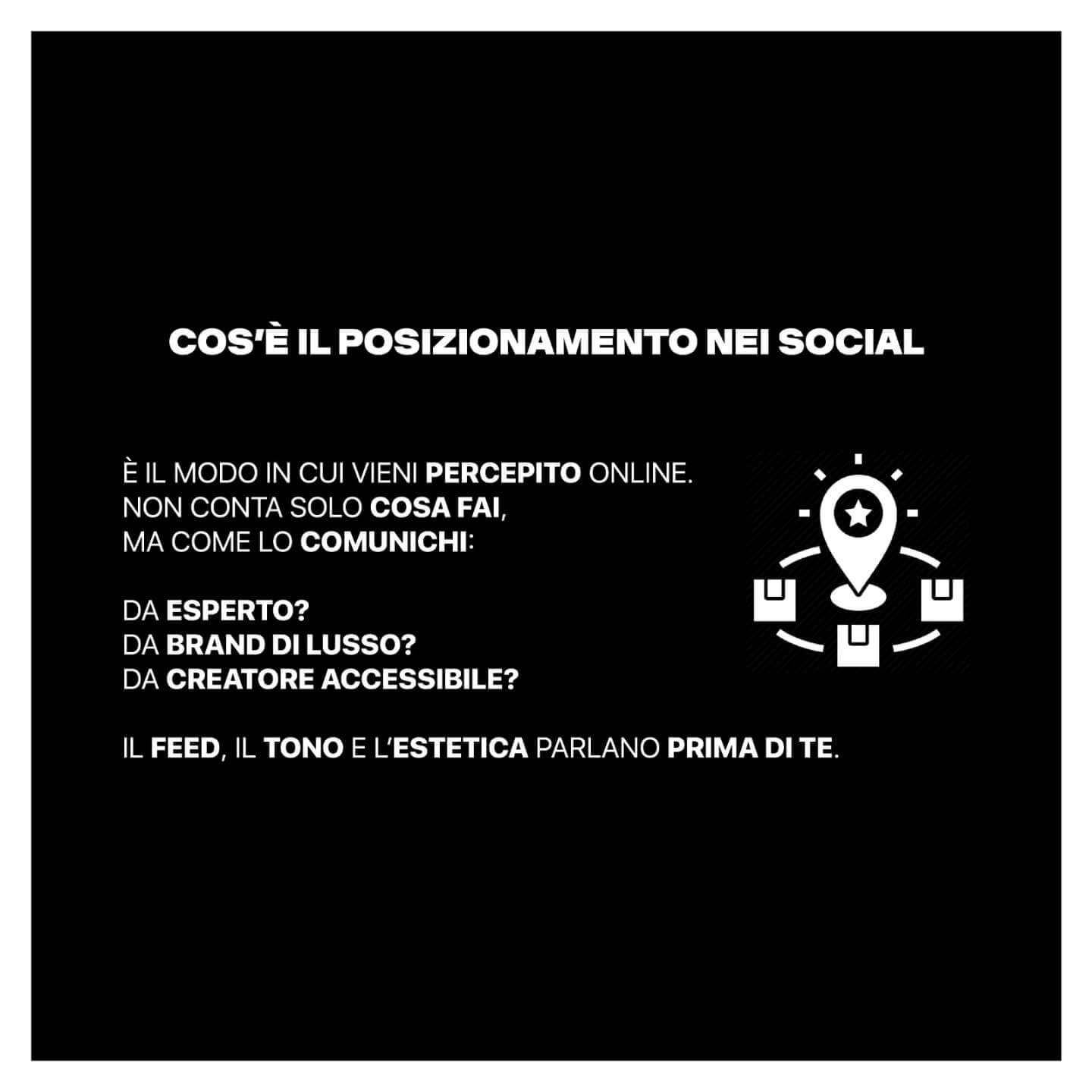 Il posizionamento nei social